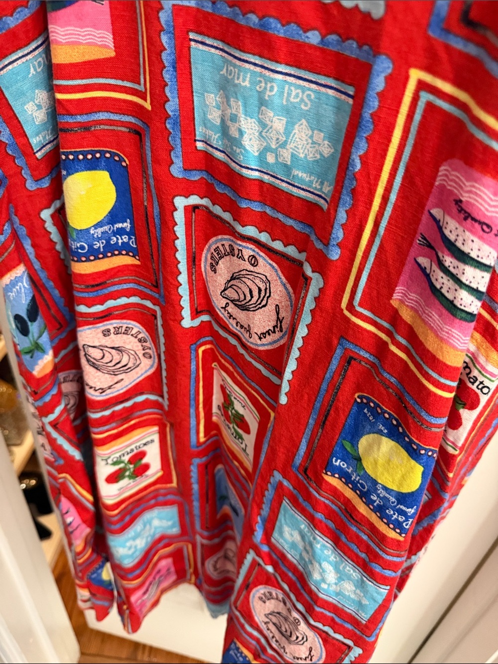 LOFT Fruit and Italian picnic Printed Square-Frame Maxi Dress - Picture 5 of 8